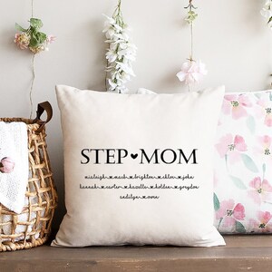 Bonus mom gift | Mothers day gift for mother in law | Step Mom Gift | Personalized pillow Cover 20 x 20 inch or  18 x 18 inch