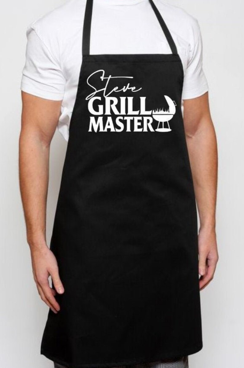 Head Cheft Custom Bbq Apron Fathers Day Grilling Apron for Etsy