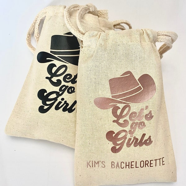 Lets go girls bachelorette party favor bag
