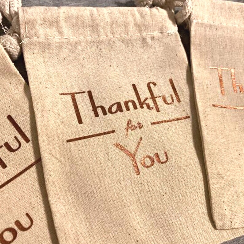 Thanksgiving Table Decor Fall Table decor Thankful for you Favor bag image 3