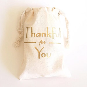 Thanksgiving Table Decor Fall Table decor Thankful for you Favor bag image 5