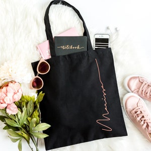 Personalized tote bags for women Cute canvas tote bag for Bridesmaid tote bag image 5