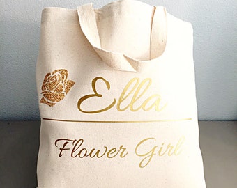 Flower girl Personalized Tote Bag Flower Girl Proposal Gift