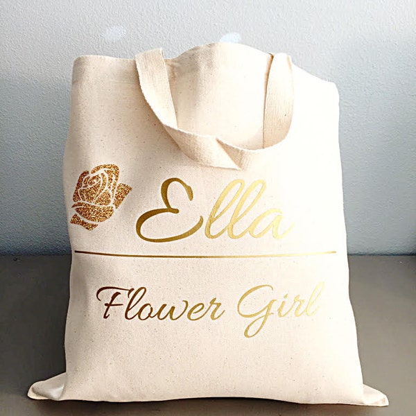 Flower girl Personalized Tote Bag Flower Girl Proposal Gift