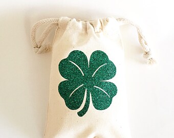 St. Patrick's day Gastgeschenk - Party Geschenk - Glitzer Shamrock Gastgeschenk - St. Patrick's day