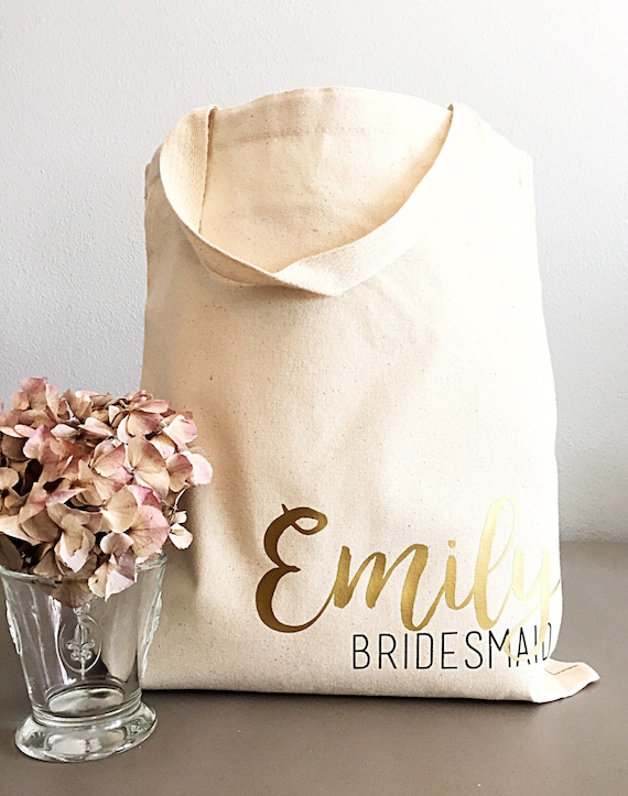 Bridesmaid Tote Bag for Bridal Party Gifts. Canvas Tote Bag - Etsy