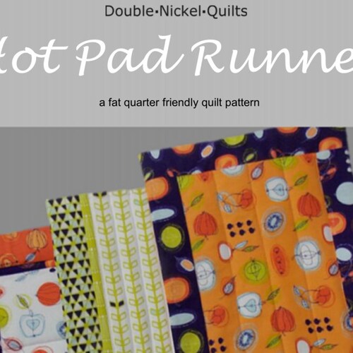 Hot Pad Table Runner Downloadable Pdf Pattern by Double Nickel Etsy