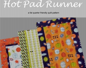 Hot Pad Table Runner downloadable pdf pattern by Double Nickel Quilts #DNQ126