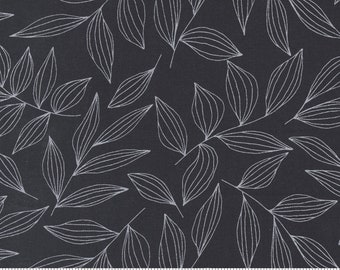 Create Ink Black Leaves fabric #11522-26 by Alli K Design and Moda Fabric