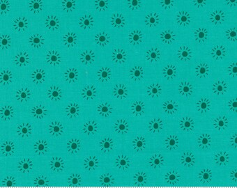 Jungle Paradise Sunny Days Dots Peacock Green fabric #20789-18 designed Stacy Iest Hsu by for Moda