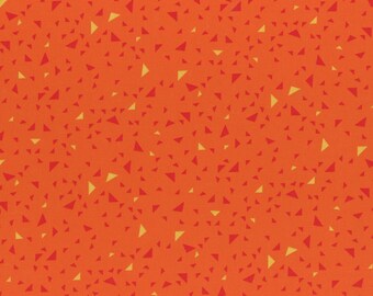 Orange Geogram Trilateral fabric by Samarra Khaja for Lecien Fabric #31448-40