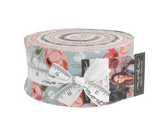 Country Rose fabric jelly roll by Lella Boutique for Moda Fabric-40-21/2/"strips