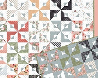 Busybody quilt kit from the Country Rose collection by Lella Boutique for Moda Fabric-68"X68"