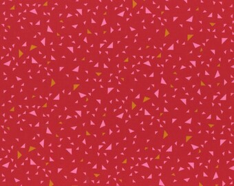 Red Geogram Trilateral fabric by Samarra Khaja for Lecien Fabric #31448-30