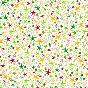 Season's Greetings Stars Multi Christmas fabric by Fabri-Quilt 103-71500 image 2