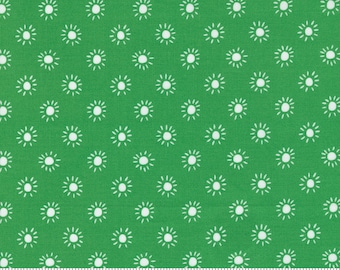 Jungle Paradise Sunny Days Dots Parrot Green fabric #20789-20 designed Stacy Iest Hsu by for Moda