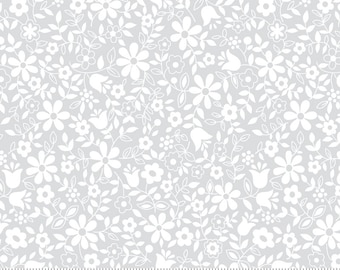 Whispers Flower Patch Zen Grey fabric #33557-16 by Studio M and Moda Fabric