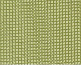 Moda Red Barn Christmas X's, Grass Green fabric #55539-12 by Sweetwater for Moda Fabric