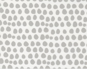 Little Ducklings Egg Dot on White  #25107-11 by Paper + Cloth for Moda Fabrics