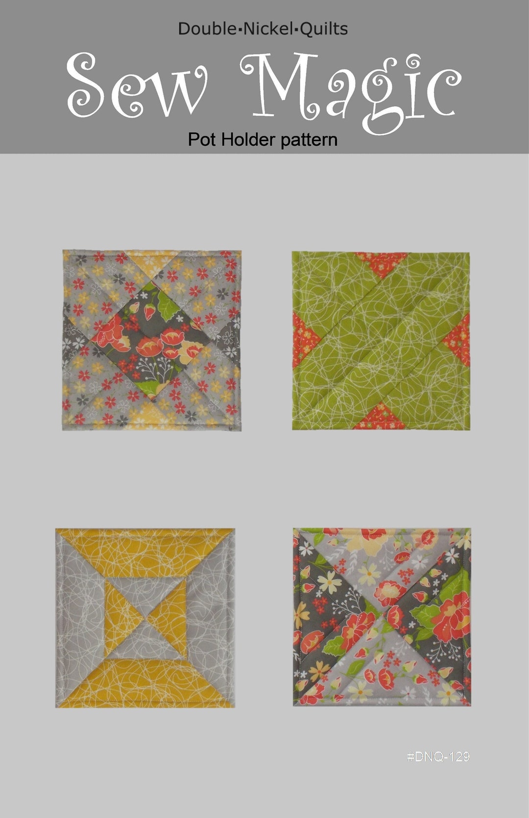 Pot Holder Pattern, Downloadable Pdf Pattern by Double Nickel Quilts # ...