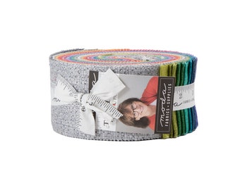 Thatched new colors jelly roll of 2 1/2" fabric strips by Robin Pickens for Moda Fabric-40 strips