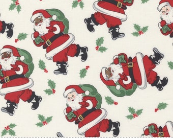 Holly Jolly Christmas Santa Toss fabric #31180-11 in red and white by Urban Chiks for Moda Fabrics