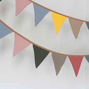 Pastel Rainbow Outdoor Bunting - Mixed Colors Triangle Banner for Party Decorations and Birthday Gifts