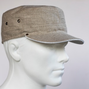 Linen summer cap for men and women Classic linen cap hat Baseball cap Adjustable grey hat