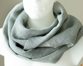 Stripy oversized scarf for men or woman - perfect linen gift - unisex - androgynous clothing - eco friendly scarf - linen wrap