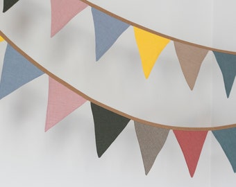 Pastel Rainbow Outdoor Bunting - Mixed Colors Triangle Banner for Party Decorations and Birthday Gifts