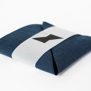 Dark blue men pocket square - navy pocket square - fashion trends - gift idea for him accessory