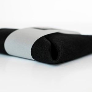 Pocket square black - unisex fashion accessory - wedding accessory - grooms handkerchief - gift for him - elegant detail