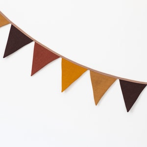 Autumn colors outdoor bunting Fall decor banner Triangle banner Pennants for party decorations Birthday gift Thanksgiving decor