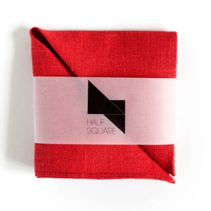 Rote Leinen Tasche Platz - unisex Mode-Accessoire - Hochzeit Zubehör für ihn, Valentinstag Geschenk