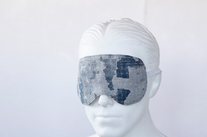 Wabi sabi sleep mask Eye mask Reversible sleep mask Linen eye mask Slumber mask image 2