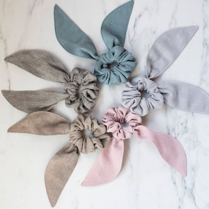 First day of school Elastic ponytail holder Bow scrunchie Flower girl gift Hand wrist accessory