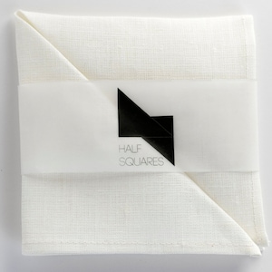 White pocket square - off white pocket square - snow white pocket square - wedding gift for him - linen accessory - grooms handkerchief