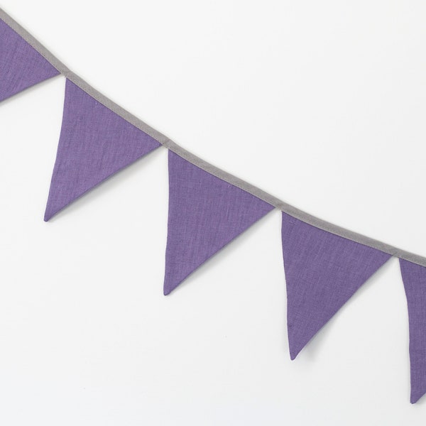 Banderoles extérieures violettes Bannière de fête Bannière triangle Fanions pour les décorations de fête Cadeau d'anniversaire Décorations d'été Bannière de lavande