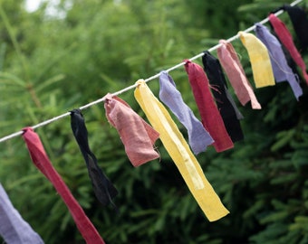 Birthday Party Bunting | Multicolored Fabric Garland for Celebration and Garden Parties