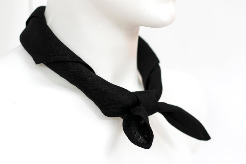 Mens Bandana Black Linen Bandana Karate Headband Linen Etsy