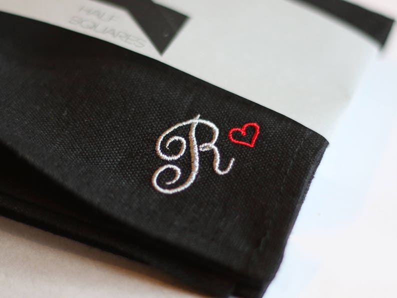 Embroidered Pocket Square Personalized Gift Embroidery Etsy UK