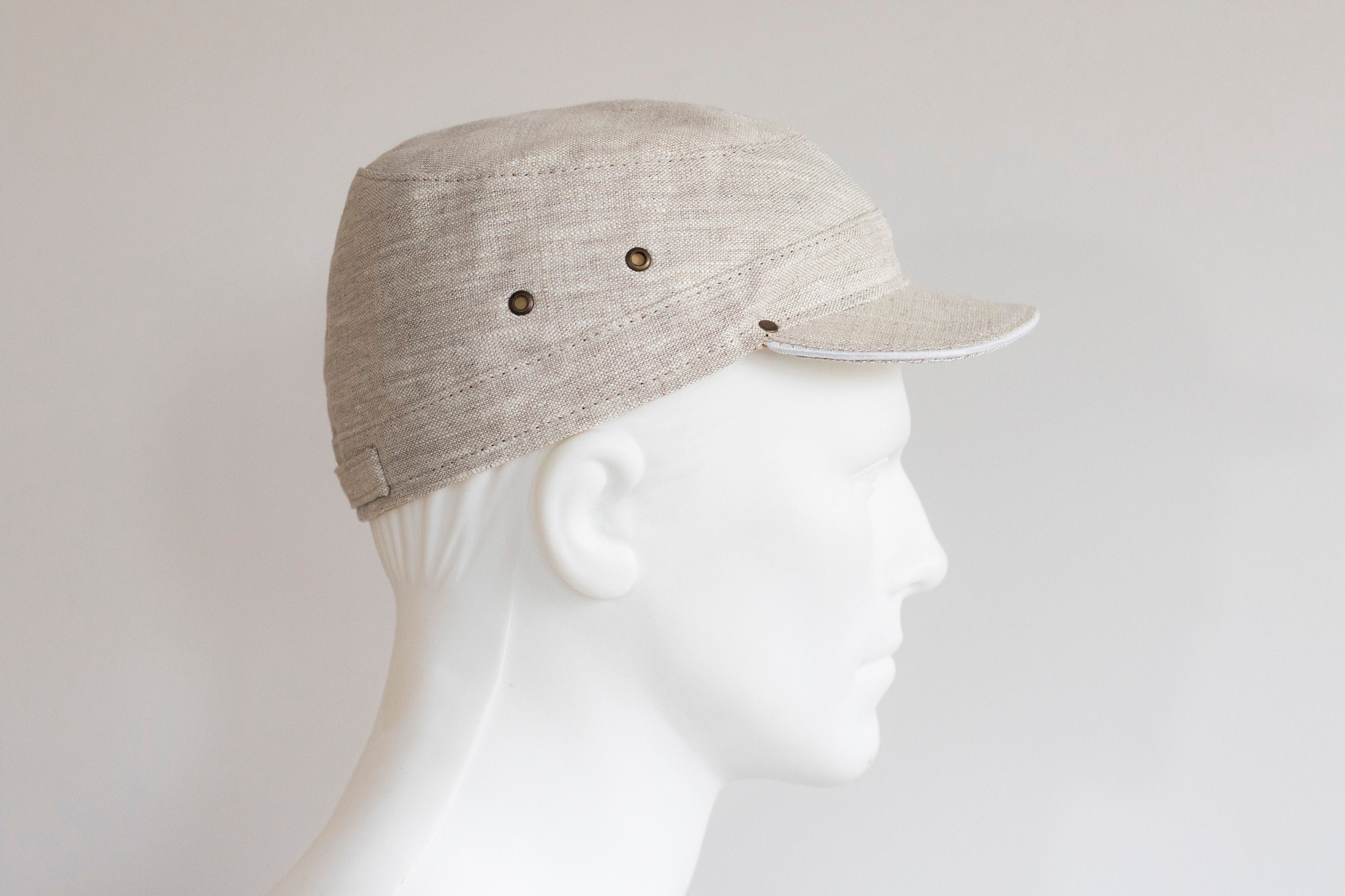 Linen Summer Cap for Men, Adjustable Grey Newsboy Hat - Etsy