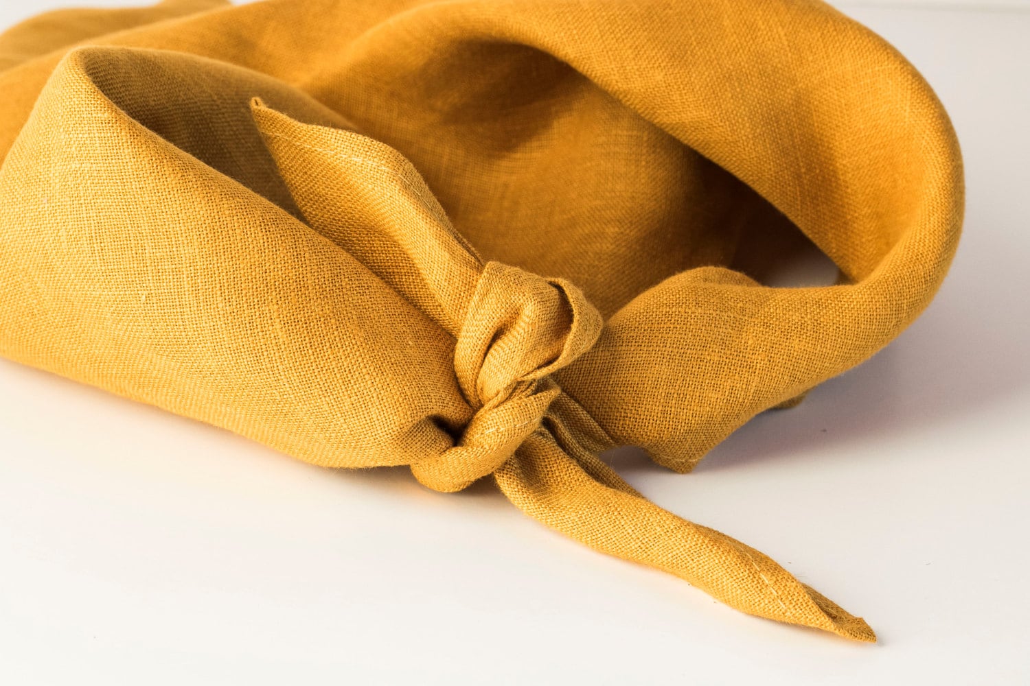 Linen Yellow Yellow Headband, Etsy Bandana, Scarf, Androgynous Yoga Mustard - Headband, Wristband, Hippie Linen Headwrap, Clothing Square