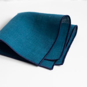 Linen Handkerchief for Dad – Wedding Gift for Father of the Bride & Groom – 100% Linen, Custom Embroidered Mens Hankie