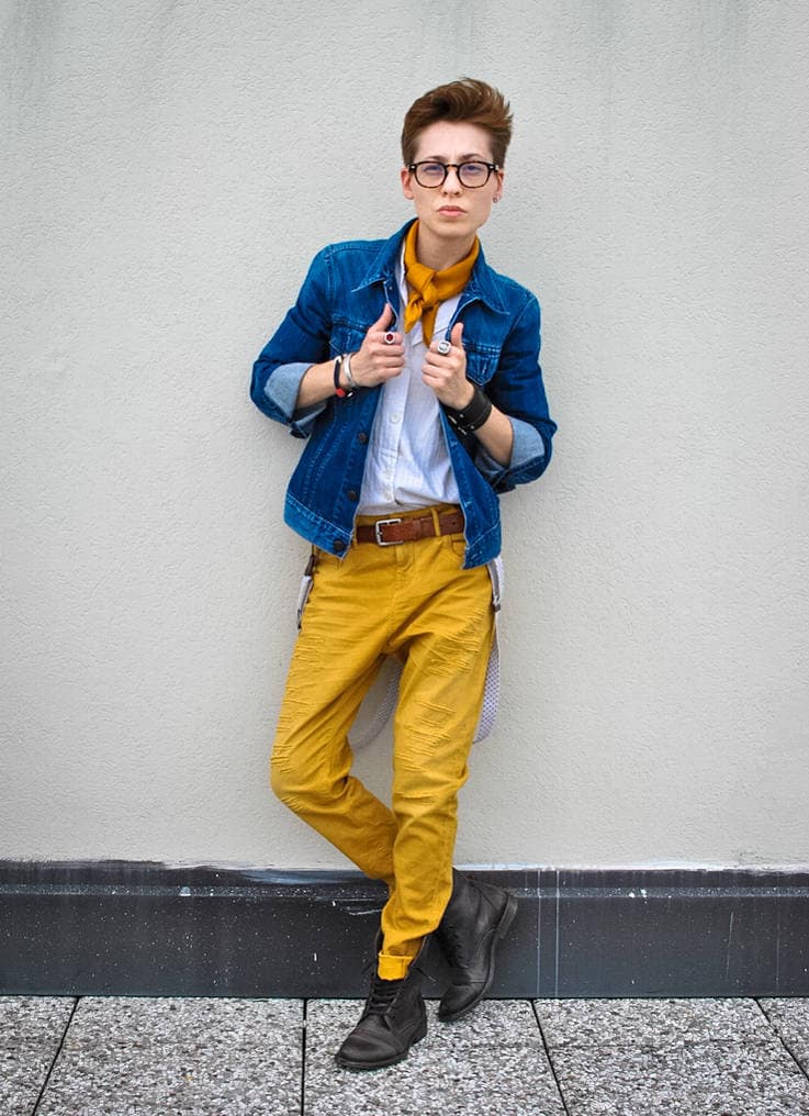 Mustard Yellow Linen Bandana Yoga 