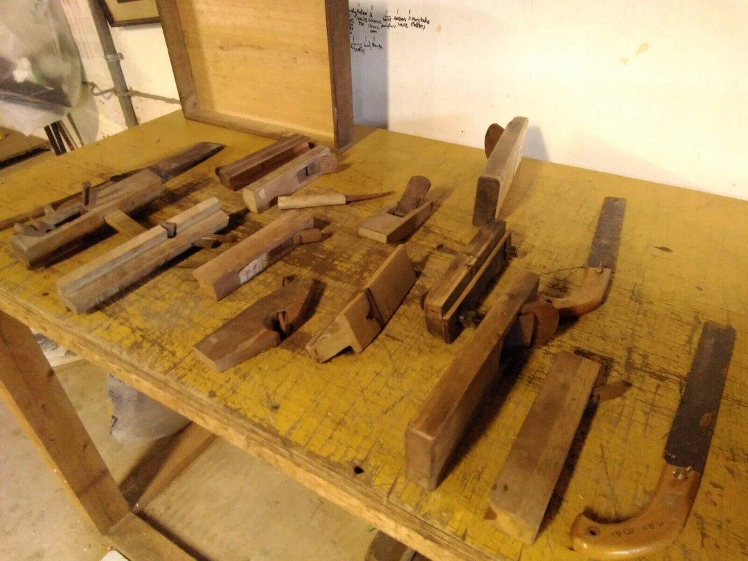 Antique Japanese Carpentry Tools See Video Sea Freight Etsy