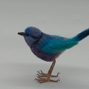 Needle Felted Fairy Wren, Splendid Fairy Wren bird, Australian bird, a bird lovers gift, wild bird, handmade, wildlife gift