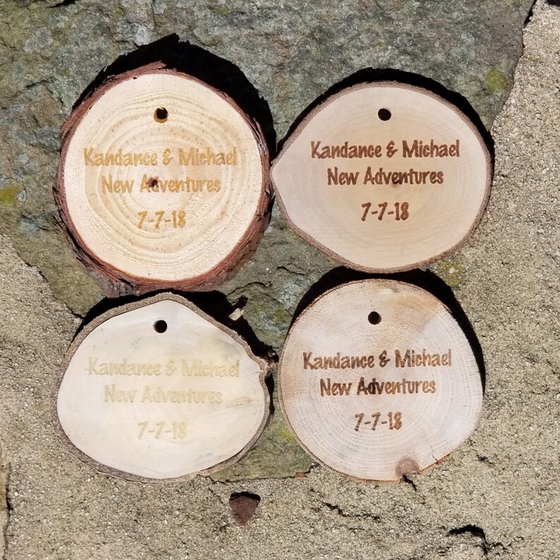 Engraved Wood Slices 50 Personalized Custom Reunion Tree - Etsy