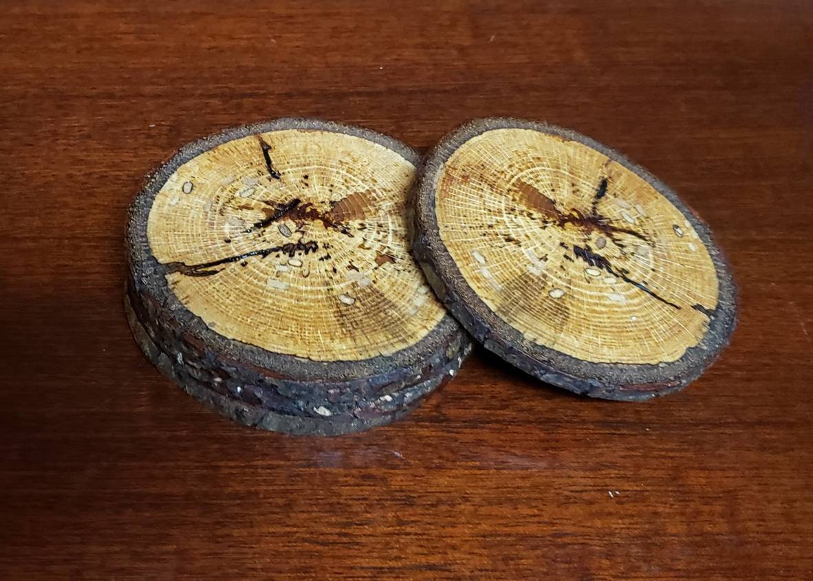 Set Di 4 Sottobicchieri In Legno A Forma Di Albero Di Natale – Sottopentola Termici Per Piatti Caldi, Pentole E Tazze, Decorazioni Tavola Rustiche In Legno Massello