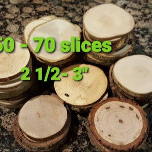 Wood slice 50+ large gift tags | rustic wedding favors table number reserved name | wooden tag ID label ticket tree branch slices
